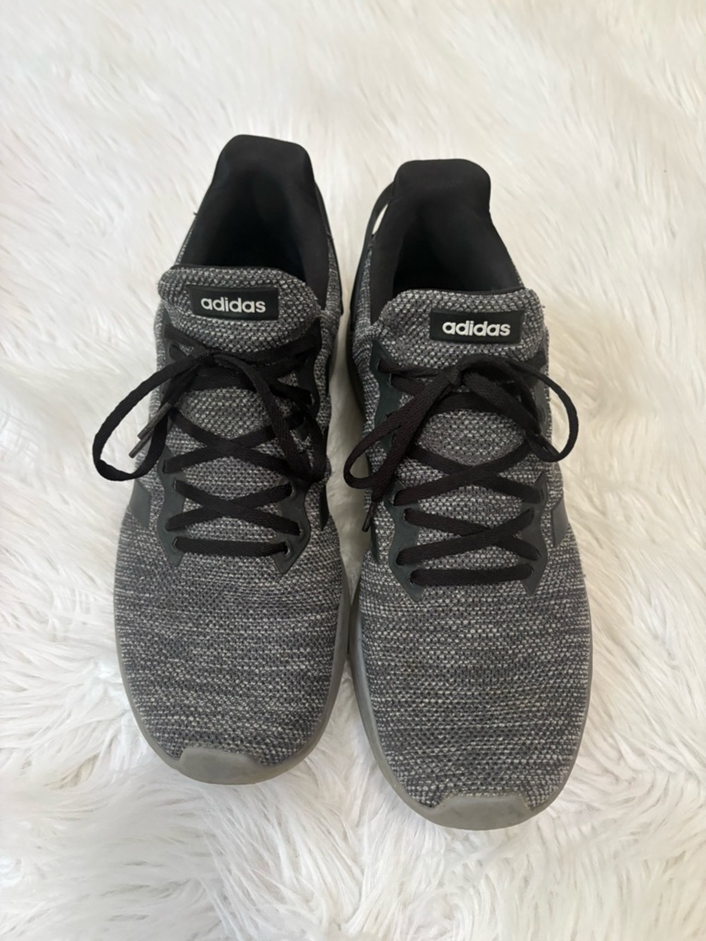 adidas Gray Knit Tennis Shoes Sneakers